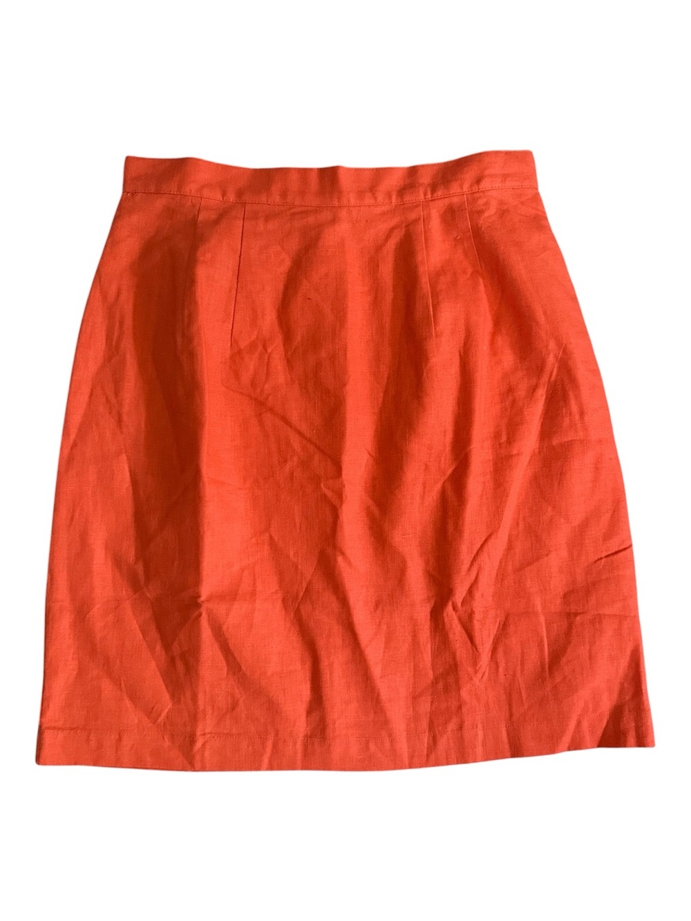 JRT Linen Blend Skirt Orange Size 8Petite